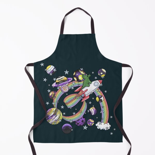 Item preview, Dino and the Rocket in Enby Space designed and sold by Art by Veya.