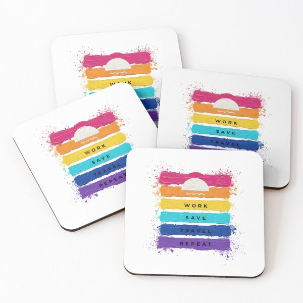 Item preview, WORK, SAVE, TRAVEL, REPEAT designed and sold by KISHNAY-FASHION.