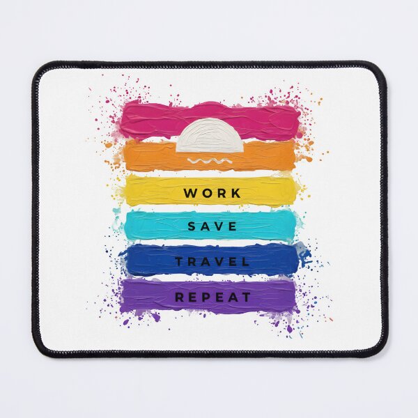 Item preview, WORK, SAVE, TRAVEL, REPEAT designed and sold by KISHNAY-FASHION.