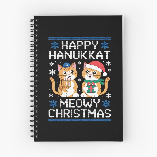 Aperçu de l'œuvre Chat Joyeux Noël Joyeux Hanoukka Chrétien créée et vendue par RayArmstrong.