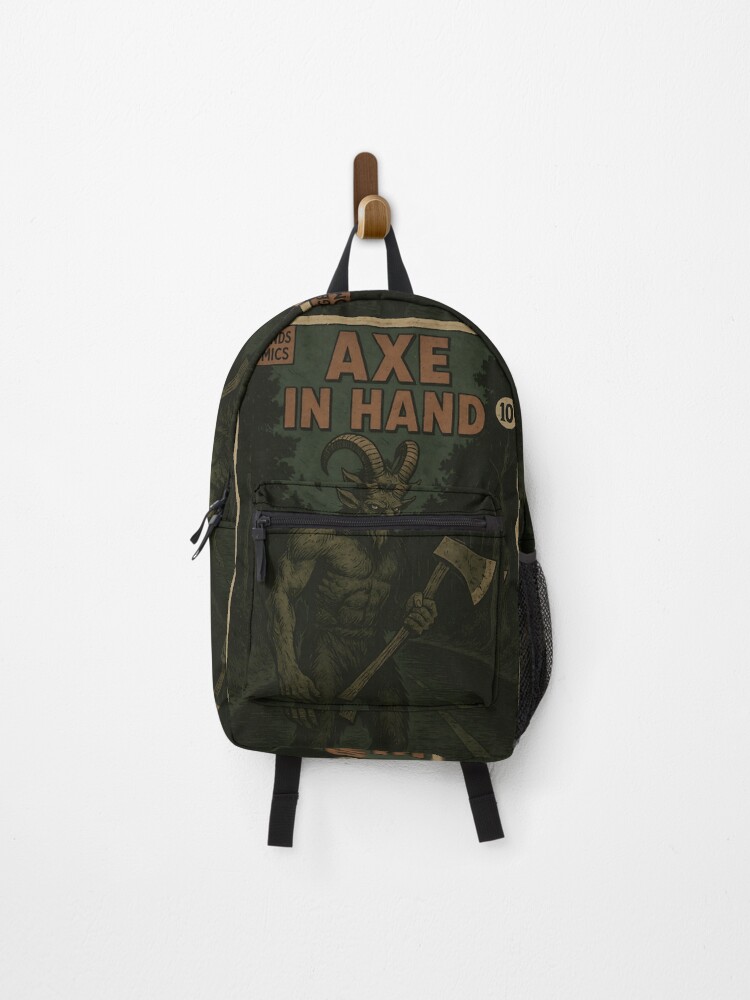 Thumbnail 1 of 3, Backpack, Goatman: Axe In Hand designed and sold by bapupa.