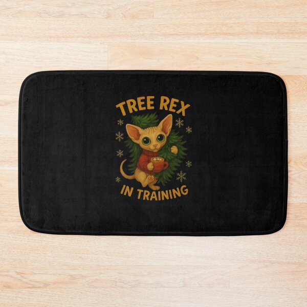 Item preview, Tree Rex in Training Sphynx Cat Christmas Design designed and sold by Liv Solara.
