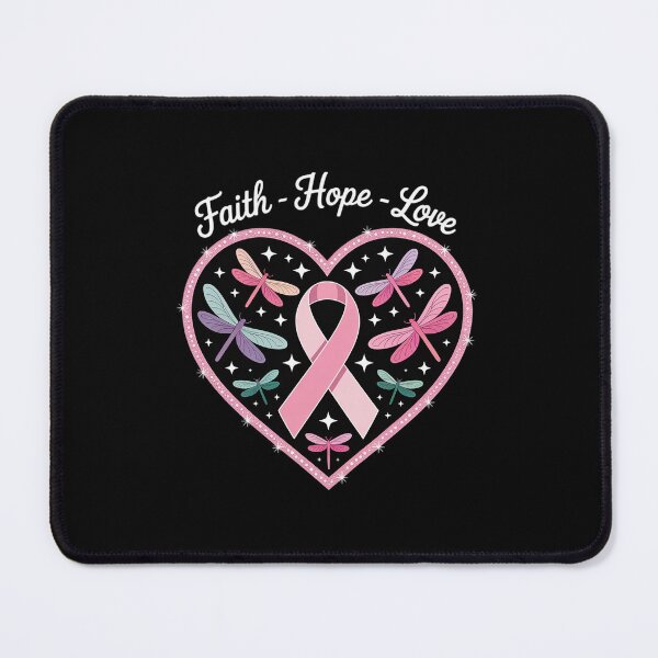 Item preview, Breast Cancer Heart Dragonflies Awareness designed and sold by RayArmstrong.