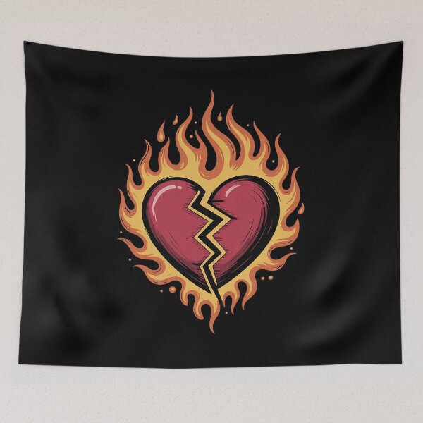 Item preview, Broken Heart Flaming designed and sold by DrewLeuschke.
