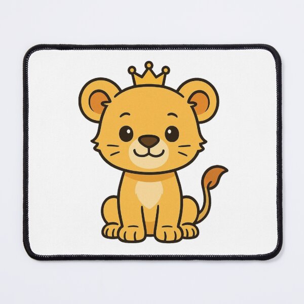 Item preview, Baby Lion Cub Wearing Crown – Cute Royal Animal Character designed and sold by Confuzz1ed.