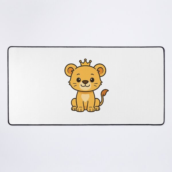 Item preview, Baby Lion Cub Wearing Crown – Cute Royal Animal Character designed and sold by Confuzz1ed.