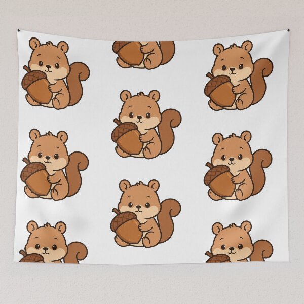 Item preview, Baby Squirrel Holding Giant Acorn – Adorable Woodland Animal designed and sold by Confuzz1ed.