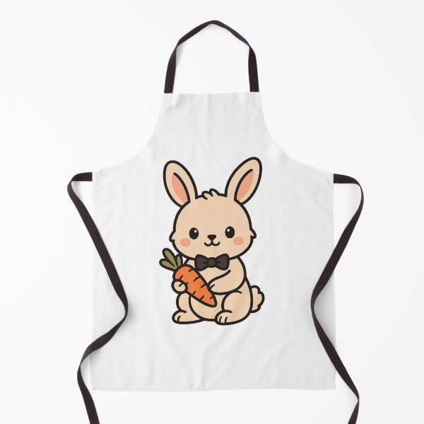 Item preview, Baby Rabbit Holding Carrot with Bow Tie – Cute Animal Character designed and sold by Confuzz1ed.