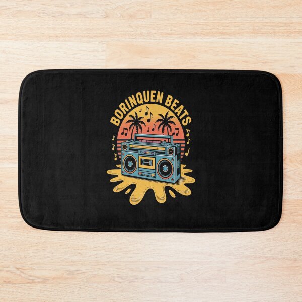 Item preview, Borinquen Beats Boombox Beach Sunset and Palm Trees designed and sold by RansomFlatley.