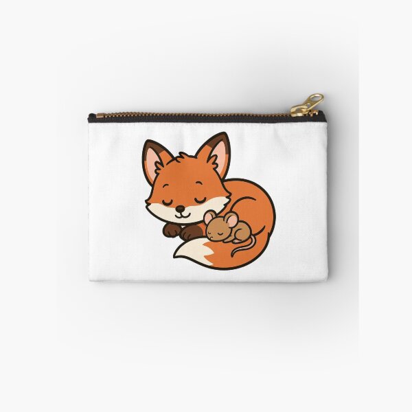 Item preview, Baby Fox Curled Up with Tiny Mouse – Sweet Animal Friendship designed and sold by Confuzz1ed.
