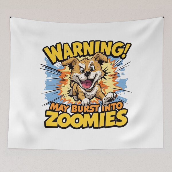 Item preview, Warning: May Burst Into Zoomies – Funny Dog Hyper Energy Shirt designed and sold by Activity01.