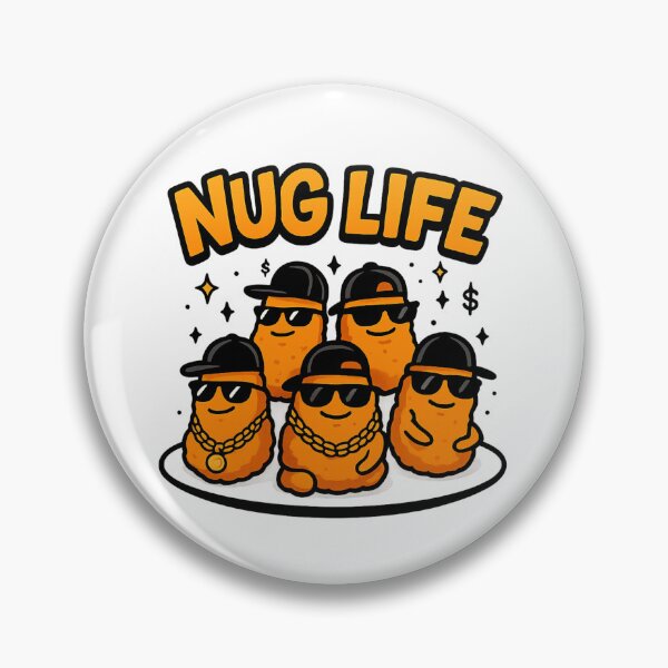 Item preview, Nug Life – Funny Chicken Nugget Addict Retro Foodie Design designed and sold by Rajasekar.