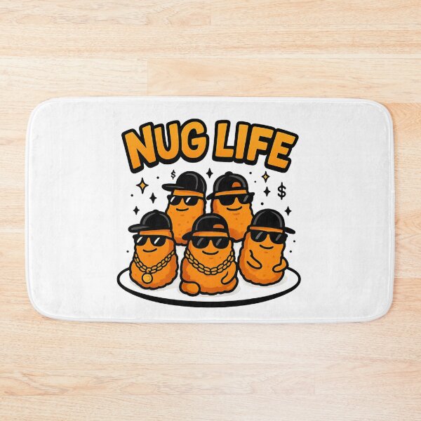 Item preview, Nug Life – Funny Chicken Nugget Addict Retro Foodie Design designed and sold by Rajasekar.