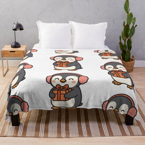 Item preview, Baby Penguin Hugging Gift Box – Adorable Christmas Character designed and sold by Confuzz1ed.