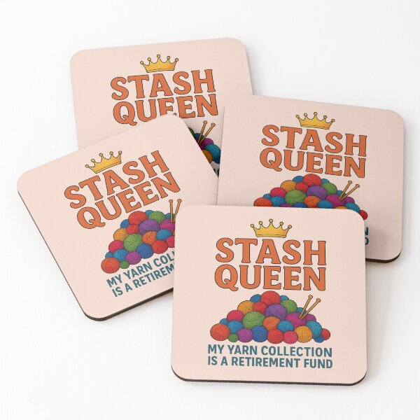 Item preview, Stash Queen – Funny Yarn Lover Quote for Crocheters & Knitters designed and sold by MarJul.