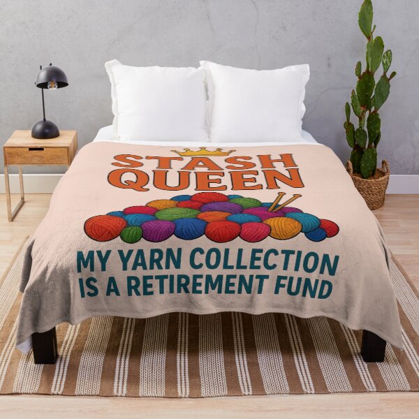 Item preview, Stash Queen – Funny Yarn Lover Quote for Crocheters & Knitters designed and sold by MarJul.