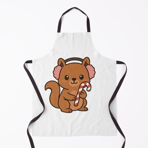 Item preview, Squirrel with Candy Cane and Earmuffs – Cute Christmas Design designed and sold by Confuzz1ed.