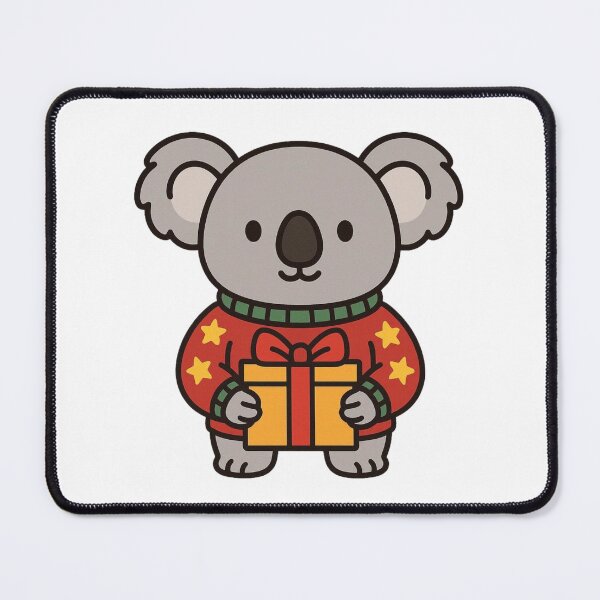 Item preview, Koala in Christmas Jumper Holding Gift – Festive Holiday Design designed and sold by Confuzz1ed.