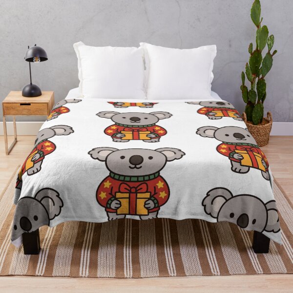 Item preview, Koala in Christmas Jumper Holding Gift – Festive Holiday Design designed and sold by Confuzz1ed.
