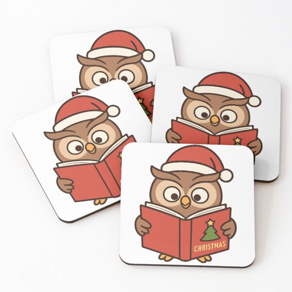 Item preview, Christmas Owl Reading Storybook – Festive Holiday Character designed and sold by Confuzz1ed.