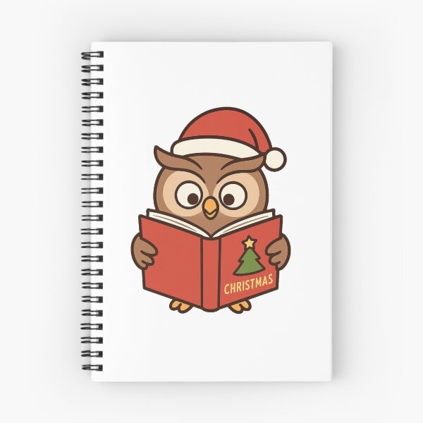 Item preview, Christmas Owl Reading Storybook – Festive Holiday Character designed and sold by Confuzz1ed.