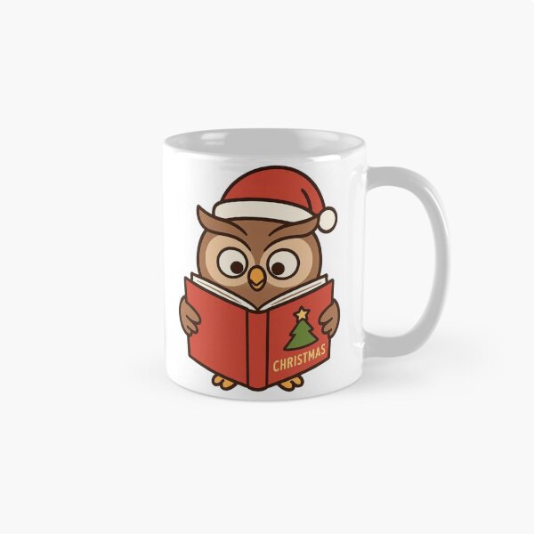 Item preview, Christmas Owl Reading Storybook – Festive Holiday Character designed and sold by Confuzz1ed.