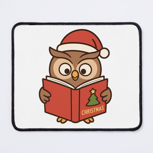 Item preview, Christmas Owl Reading Storybook – Festive Holiday Character designed and sold by Confuzz1ed.