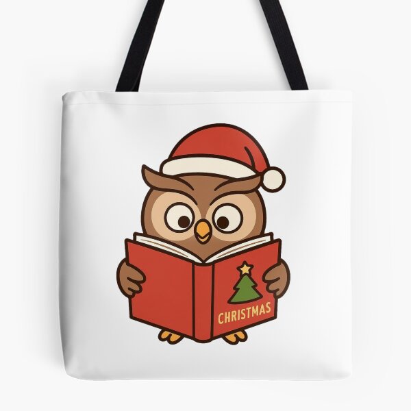 Item preview, Christmas Owl Reading Storybook – Festive Holiday Character designed and sold by Confuzz1ed.