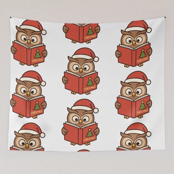 Item preview, Christmas Owl Reading Storybook – Festive Holiday Character designed and sold by Confuzz1ed.