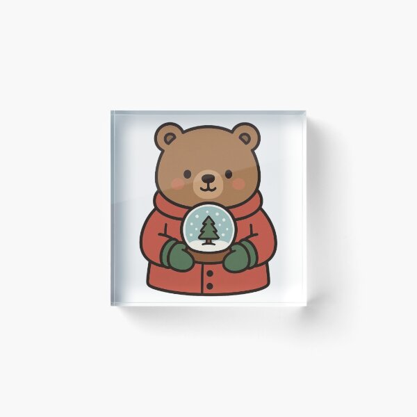 Item preview, Winter Bear Holding Snow Globe – Festive Christmas Design designed and sold by Confuzz1ed.