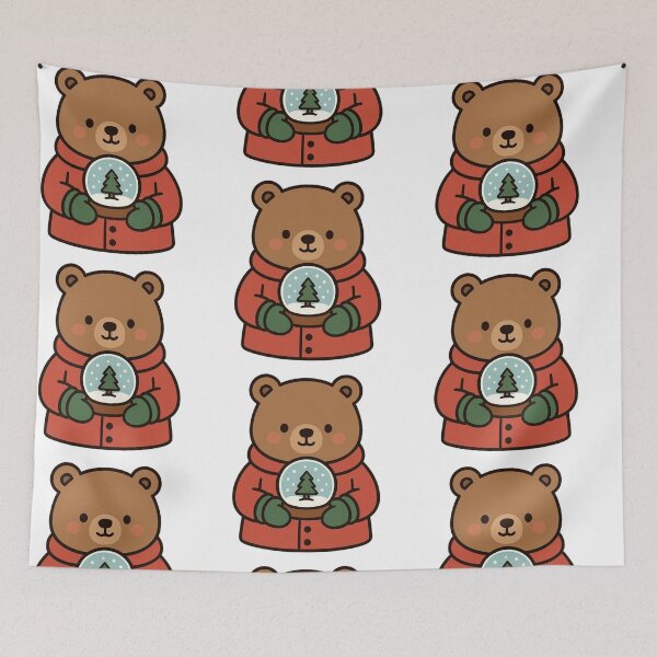 Item preview, Winter Bear Holding Snow Globe – Festive Christmas Design designed and sold by Confuzz1ed.