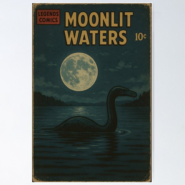 Item preview, Loch Ness Monster: Moonlit Waters designed and sold by bapupa.