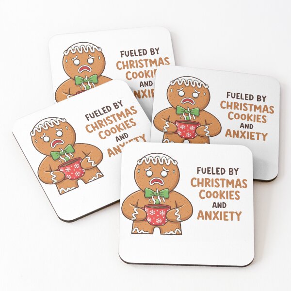 Item preview, Fueled by Christmas Cookies and Anxiety Funny Holiday Sticker designed and sold by Basferr..