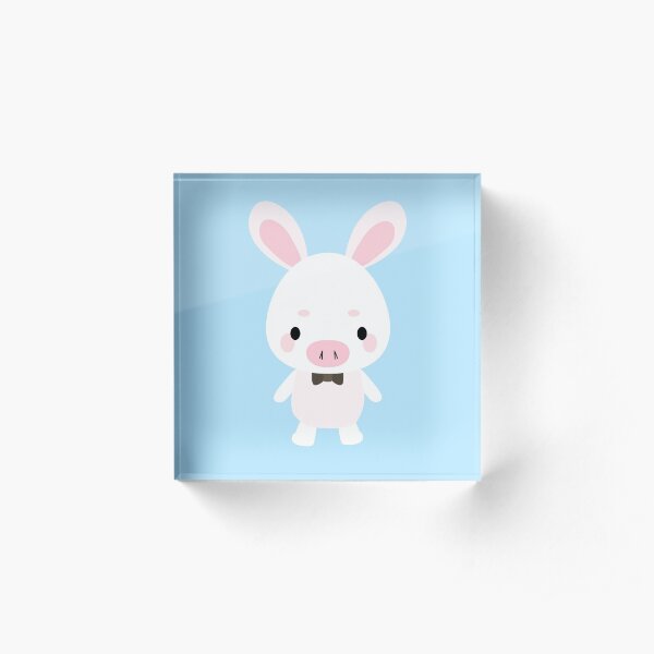 Cerdo Conejo Peluche Eres hermosa Bloque acrílico