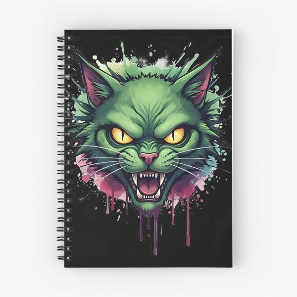 Item preview, Fierce Green Feline: Watercolor Splatter Rage Cat designed and sold by ifundesign.