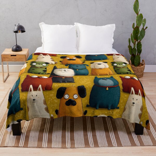 Item preview, Cute Dogs Funny Dog Lover Cartoon Animals Retro Pattern designed and sold by SecretDicer.