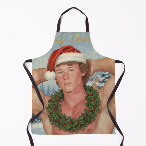 Item preview, Vintage Gay Christmas Card with Muscular Man designed and sold by Atlas Kai.