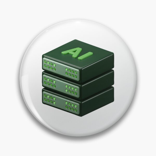 Item preview, Artificial Intelligence Server Stack 3D Icon - AI Data Storage and Processing Unit designed and sold by gkgraphics1.
