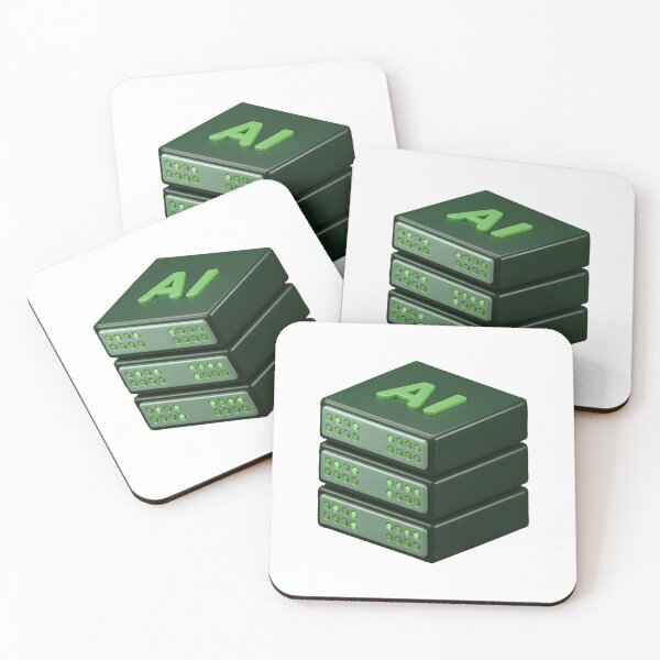 Item preview, Artificial Intelligence Server Stack 3D Icon - AI Data Storage and Processing Unit designed and sold by gkgraphics1.