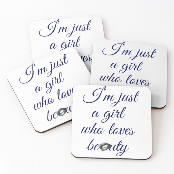 Item preview, I'm just a girl who loves beauty navy blue  designed and sold by Aisa1-45.