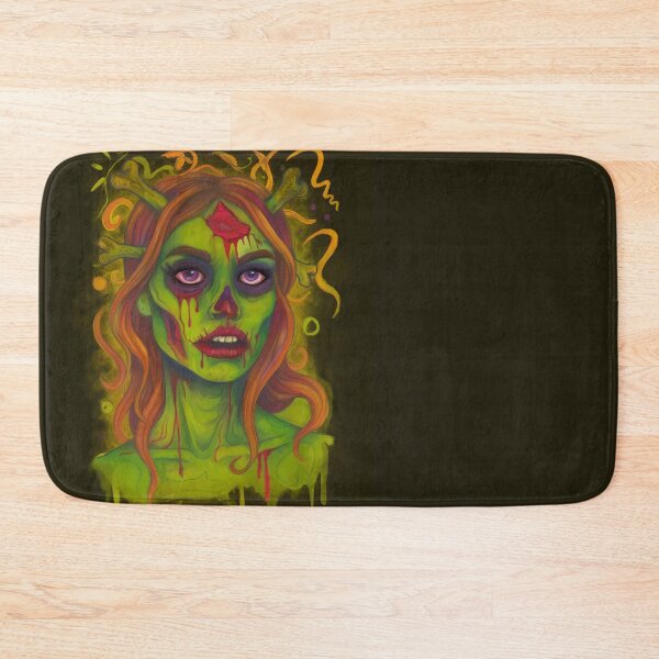 Item preview, Undead Radiance – Neon Zombie Portrait with Retro Horror Glow designed and sold by DzurDesigns .