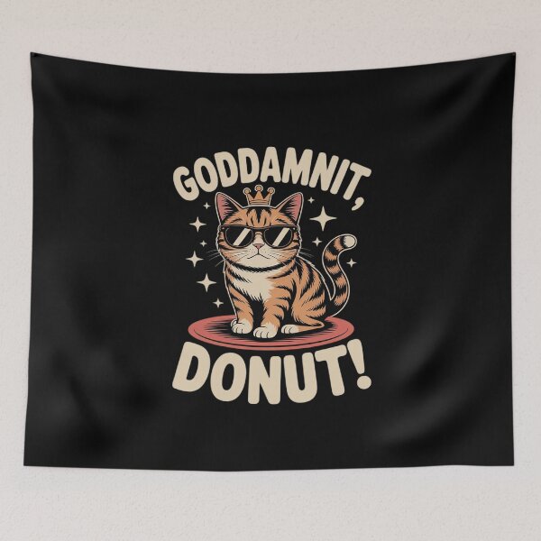 Item preview, Womens Goddammit Donut Princess Cat Glasses  designed and sold by BeetleMalon.