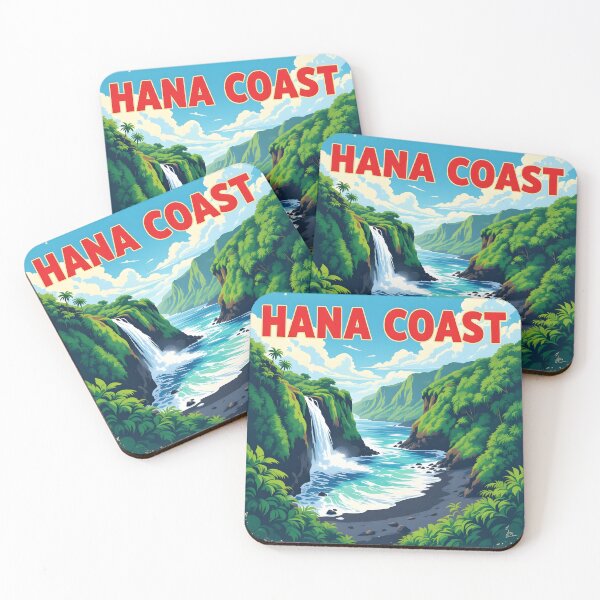 Item preview, Hana Coast, Maui: Vintage-Style Painterly Travel Poster designed and sold by LSVart.