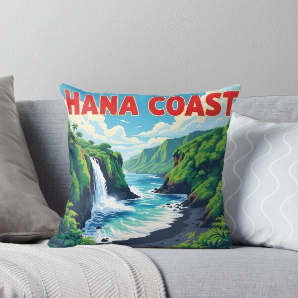 Item preview, Hana Coast, Maui: Vintage-Style Painterly Travel Poster designed and sold by LSVart.