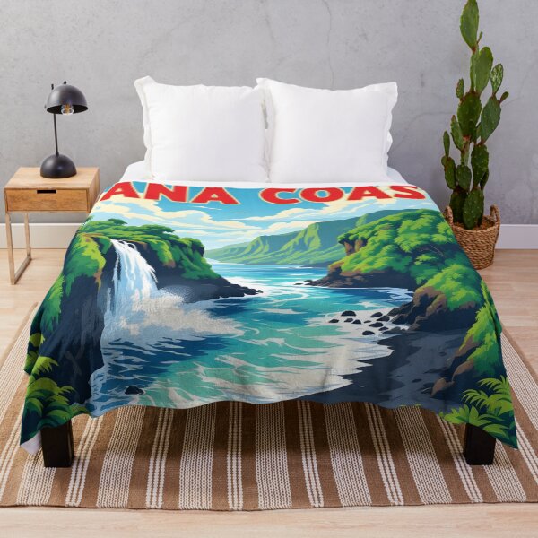 Item preview, Hana Coast, Maui: Vintage-Style Painterly Travel Poster designed and sold by LSVart.