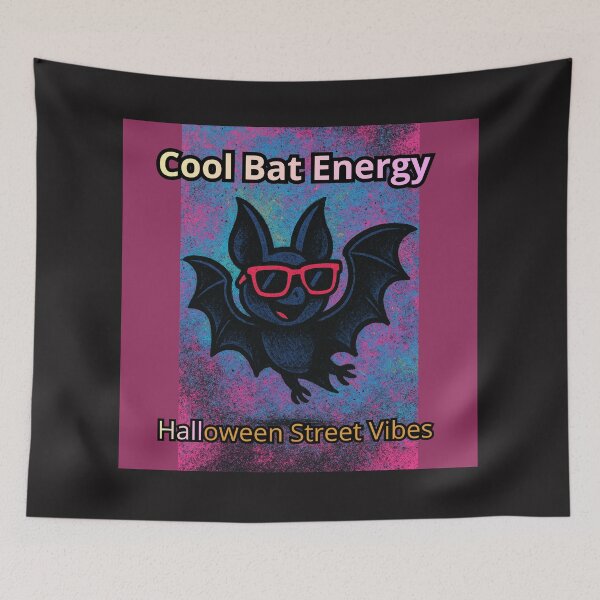 Item preview, Cool Bat Energy – Halloween Street Vibes designed and sold by Studio Yvonne .