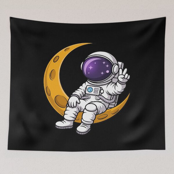 Item preview, baby astronaut sitting on the moon designed and sold by HaileyRobel.