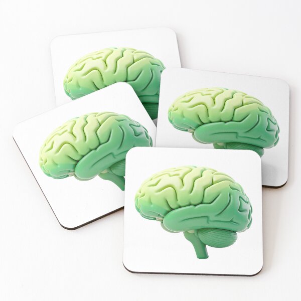 Item preview, Vibrant Green Gradient Human Brain 3D Model - Mind, Intelligence, and Learning Icon designed and sold by gkgraphics1.