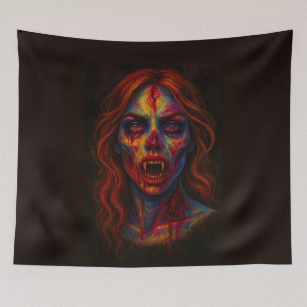 Item preview, Crimson Symphony – vampire, gothic horror themed painting  designed and sold by DzurDesigns .
