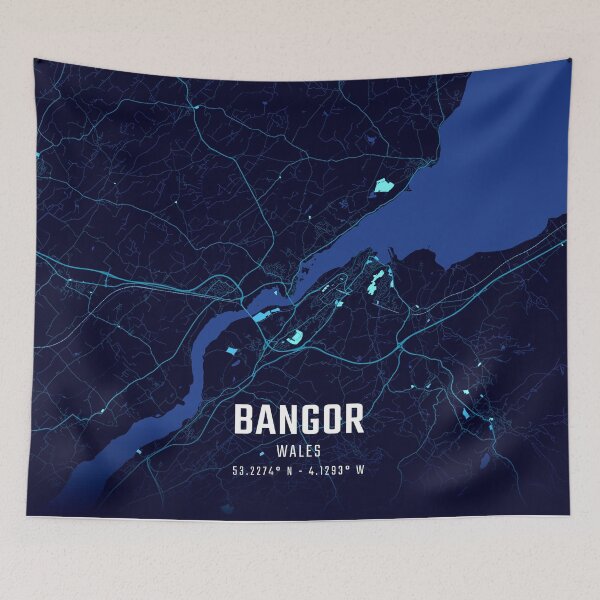 Item preview, Bangor Midnight City Map designed and sold by HomeLivingCo.